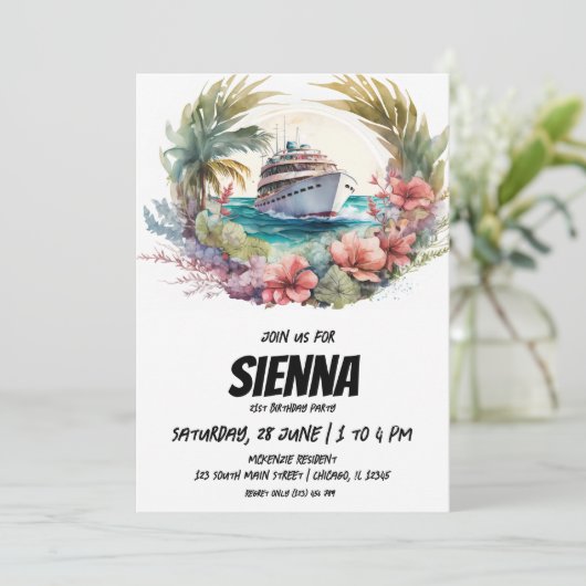 ビーチサマーパーティの招待状 招待状 (スタンド正面)