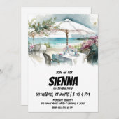 ビーチサマーパーティの招待状 招待状 (正面/裏面)