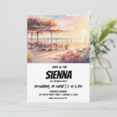 ビーチサマーパーティの招待状 招待状 (スタンド正面)