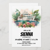 ビーチサマーパーティの招待状 招待状 (正面/裏面)