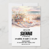 ビーチサマーパーティの招待状 招待状 (正面)