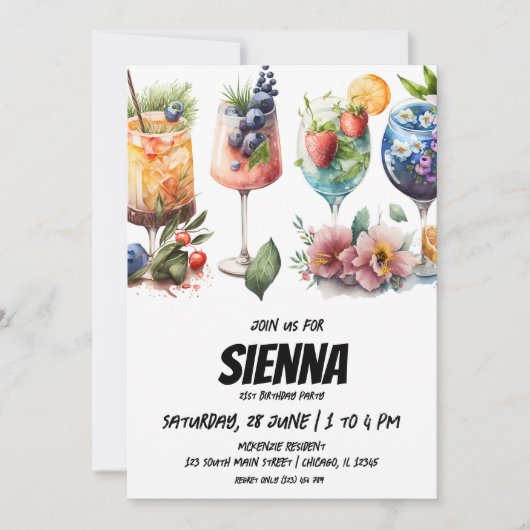 ビーチサマーパーティの招待状 招待状 (正面)