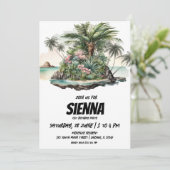 ビーチサマーパーティの招待状 招待状 (スタンド正面)