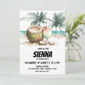 ビーチサマーパーティの招待状 招待状 (スタンド正面)