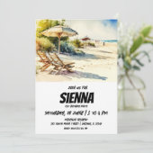 ビーチサマーパーティの招待状 招待状 (スタンド正面)