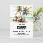 ビーチサマーパーティの招待状 招待状 (スタンド正面)