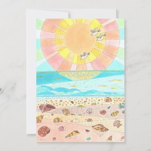 ビーチサマーフェアウェルパーティの招待状 招待状 (裏面)