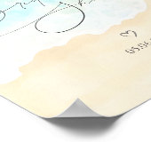 ビーチサマーブライダルシャワー歓迎 ポスター (角)