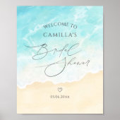 ビーチサマーブライダルシャワー歓迎 ポスター (正面)