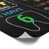 ビーチサマープールバースデーパーティーchalkboard ポスター (角)