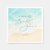 ビーチサマー海ブライダルシャワー スタンダードカクテルナプキン (正面)