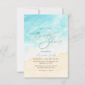 ビーチサマー海ブライダルシャワー 招待状 (正面)