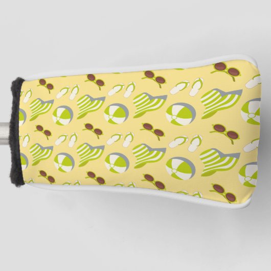 ビーチサングラスとサンハット ゴルフヘッドカバー (正面)