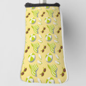 ビーチサングラスとサンハット ゴルフヘッドカバー (回転90)