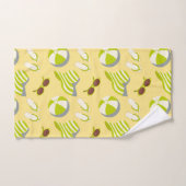 ビーチサングラスとサンハット バスタオルセット (ハンドタオル)