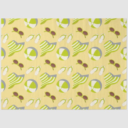 ビーチサングラスとサンハット 薄葉紙 (正面)