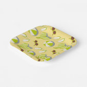 ビーチサングラスとサンハットpとのバカイパターン ペーパープレート (傾斜あり)