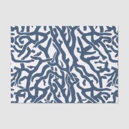 ビーチサンゴ礁パタ航海のーンネイビーブルーホワイト 薄葉紙