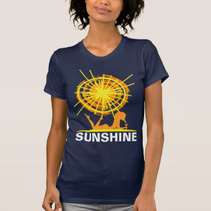 ビーチサンシャインおもしろいカスタマイズ Tシャツ