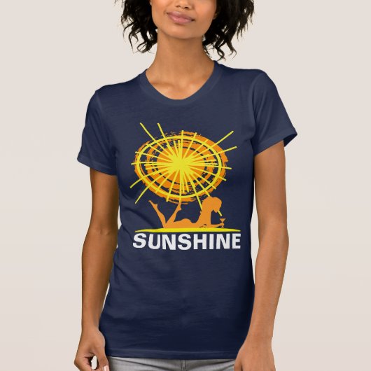 ビーチサンシャインおもしろいカスタマイズ Tシャツ (正面)