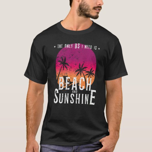 ビーチサンシャイン海トロピカルハローサマー Tシャツ (正面)