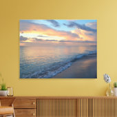 ビーチサンセットの水写真への反射 キャンバスプリント (インサイチュ (リビング))