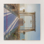 ビーチサンセットアーチ花 ジグソーパズル (横)