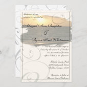 ビーチサンセットウィズフロッシュ結婚式招待状 招待状 (正面/裏面)