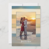 ビーチサンセットウェディングパーティ写真招待状 招待状 (裏面)