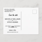 ビーチサンセットウェディング・セーブ・ザ・デート 案内ポストカード (裏面)
