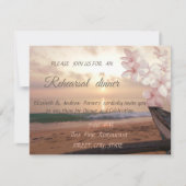 ビーチサンセットウェディング,プルメリア  リハーサルディナー 招待状 (正面)