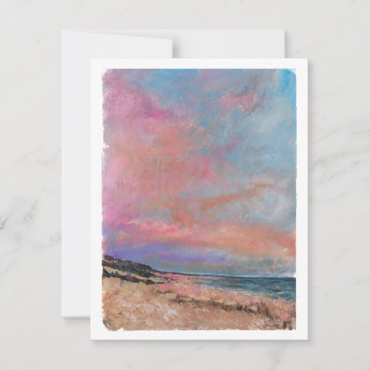 ビーチサンセットウォーターカラーノート (正面)