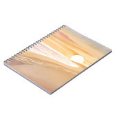 ビーチサンセットウォーターカラー | 美しい黄色 ノートブック (左側)