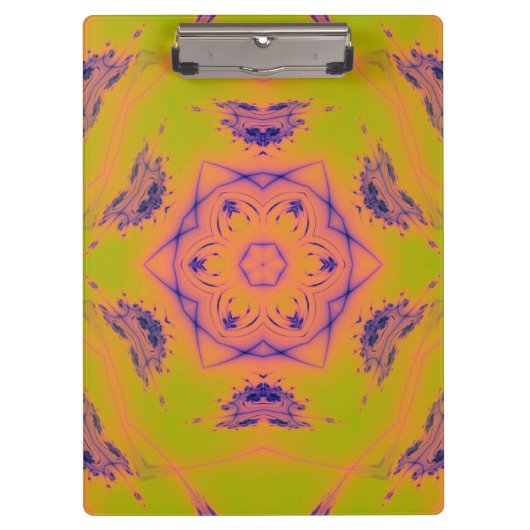 ビーチサンセットグラディエントコントラストマンデラ クリップボード (正面)