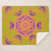 ビーチサンセットグラディエントコントラストマンデラ シェルパブランケット (正面(横))