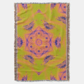 ビーチサンセットグラディエントコントラストマンデラ スローブランケット (正面縦)