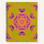 ビーチサンセットグラディエントコントラストマンデラ ノートブック (正面)