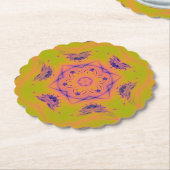 ビーチサンセットグラディエントコントラストマンデラ ペーパーコースター (アングル)