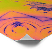 ビーチサンセットグラディエントコントラストマンデラ ポスター (角)