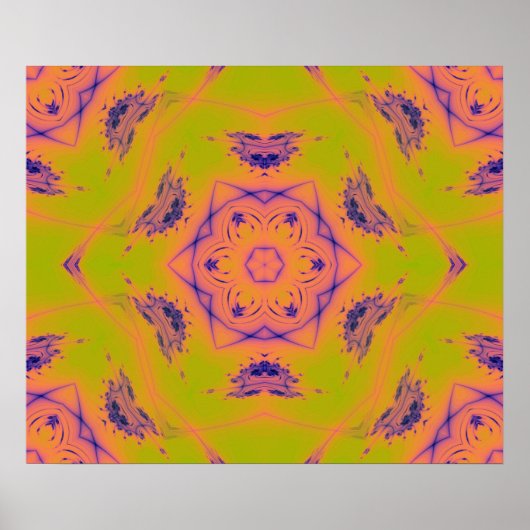 ビーチサンセットグラディエントコントラストマンデラ ポスター (正面)