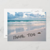 ビーチサンセットサンセットサンクスユー書サンドズ ポストカード (正面/裏面)