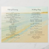 ビーチサンセットサンライズフォールディング結婚式 プログラム (裏面)