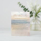 ビーチサンセットシーサイド/オーシャン結婚サイド詳細 エンクロージャーカード (スタンド正面)