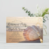 ビーチサンセットシーシェル、バルーン、ワインリタイア 招待状 (スタンド正面)