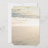 ビーチサンセットストリングライト シェル ブライダルシャワー 招待状 (裏面)