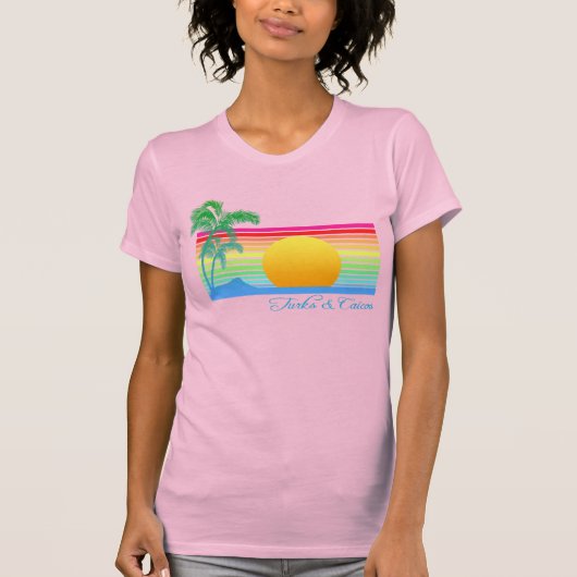ビーチサンセットタークスカイコス Tシャツ (正面)