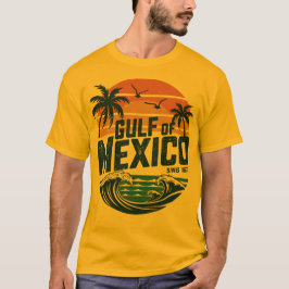 ビーチサンセットティークメキシコ湾Tシャツ Tシャツ