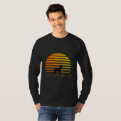 ビーチサンセットドバーマンドッグ Tシャツ (正面フル)