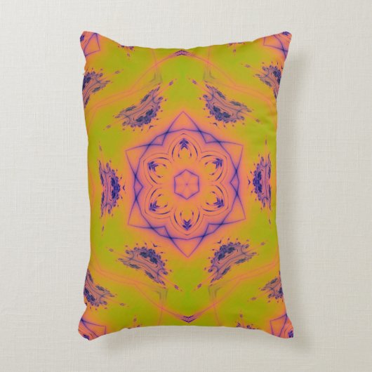 ビーチサンセットハイコントラストマンデラ アクセントクッション (正面(垂直))