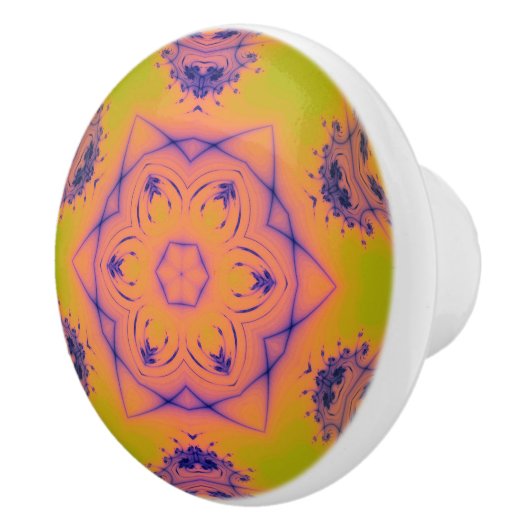 ビーチサンセットハイコントラストマンデラ セラミックノブ (右)